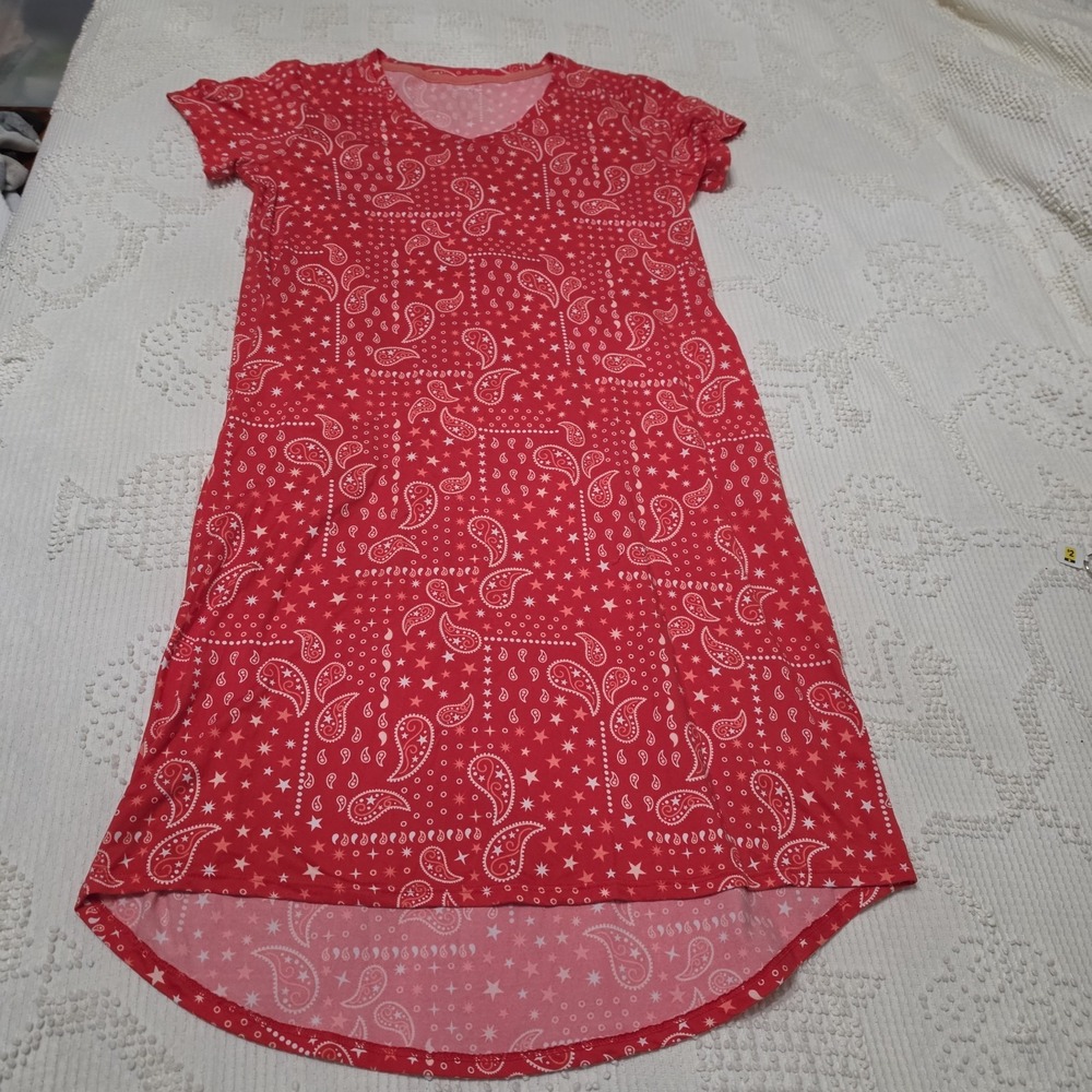 Joyspun Womens Gown Red Cuddly Soft Size Small 4/6